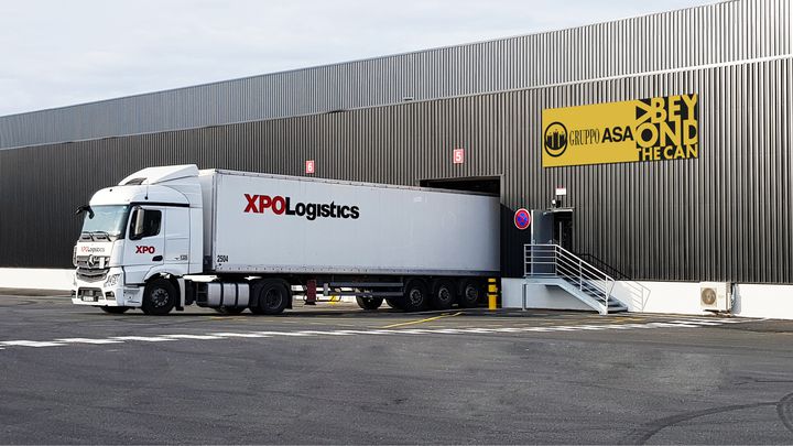 XPO and Gruppo ASA XPO truck at an ASA site