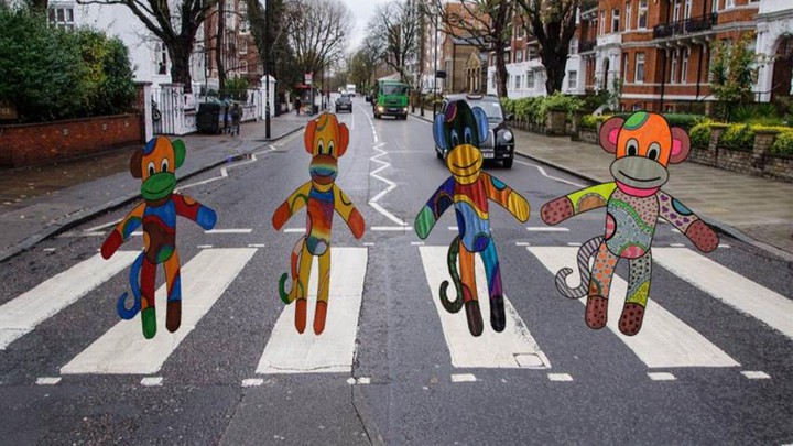 Frank, the sock monkey for World Down Syndrome Day