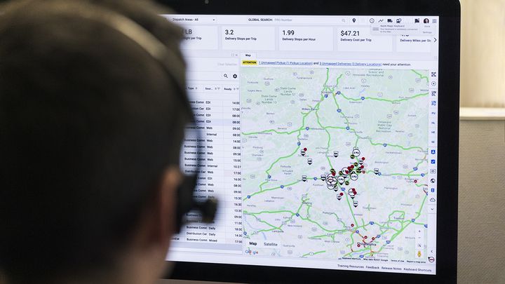 XPO's technology on computer screen