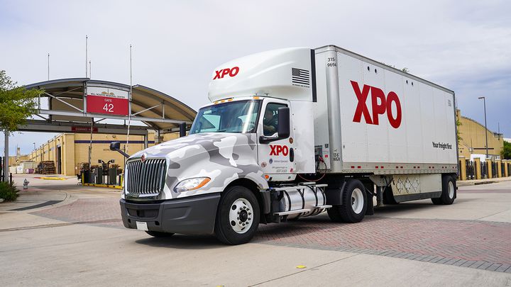 2023 VETS Indexes 4 Star Employer XPO Military wrapped truck