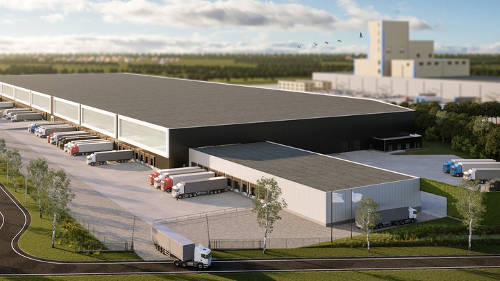 XPO Logistics and Danone in Haps 3D model of Danon smart distribution centre