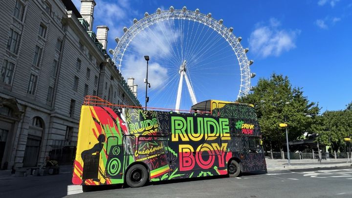 XPO transports Rude Boy bus Rude Boy double decker party bus