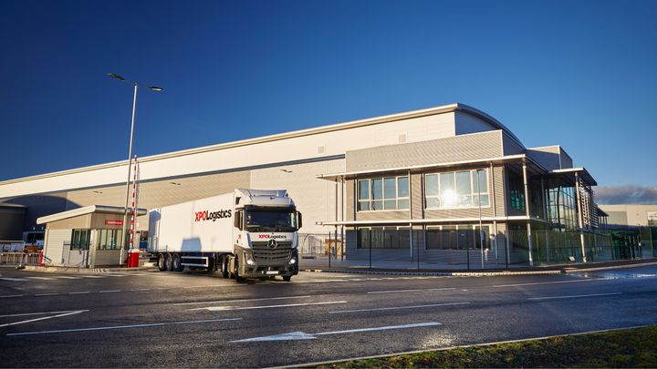 XPO truck at MotherWell distribution centre